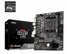 Tarjeta Madre Msi B550m-a Pro, Socket Am4, 2x Ddr4 4600 Mhz, 1x M.2, 1x Hdmi, Micro Atx